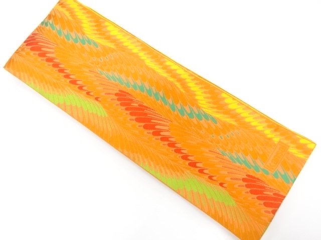 JAPANESE HANHABA OBI / REVERSIBLE / WOVEN ABSTRACT / BY KANSAI
